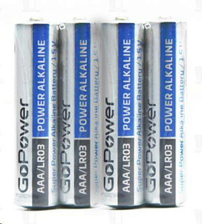 GOPOWER (00-00017749) LR03 AAA BOX20 SHRINK 4 ALKALINE 1.5V Элементы питания GOPOWER (00-00017749) LR03 AAA BOX20 SHRINK 4 ALKALINE 1.5V