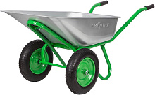 СИБРТЕХ Тачка садово-строительная 2-х колесная, грузоподъемность 230 кг, объем 90 л 689643 Тачка садовая