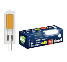 UNIEL (UL-00005066) LED-JC-220/6W/4000K/G4/CL GLZ08TR ЛАМПЫ СВЕТОДИОДНЫЕ (G4, G9, G13/T8, G5/T5)