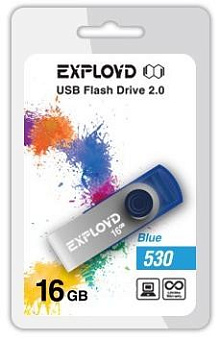 EXPLOYD 16GB 530 синий [EX016GB530-Bl] USB флэш-накопитель