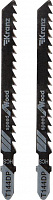 KRANZ (KR-92-0317) Пилка для электролобзика по дереву T144DP 100 мм 6 зубьев на дюйм 8-60 мм (2 шт./уп.) Пилка