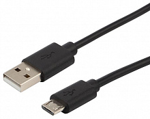 REXANT (18-1164-2) Кабель USB-micro USB/PVC/black/1,8m/REXANT Дата-кабель