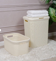 VIOLET Ротанг 60л слон.кость 186026 Корзина для белья