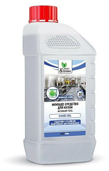 CLEAN&GREEN CG8060 Shine-Gel для кухни (антижир, гель) 1л Моющее средство