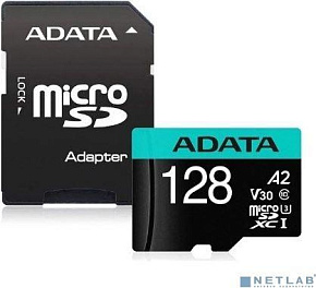 A-DATA Micro SecureDigital 128GB [AUSDX128GUI3V30SA2-RA1] Premier Pro + adapter Class10