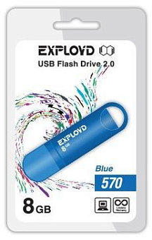 EXPLOYD 8GB 570 синий [EX-8GB-570-Blue] USB флэш-накопитель