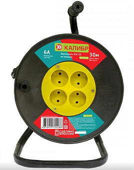 КАЛИБР Удлинитель на катушке УСК-30 (2х0,75) Удлинитель