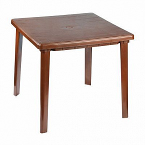 АЛЬТЕРНАТИВА М8153 стол 800х800х740мм квадратный (коричневый) Мебель из пластика