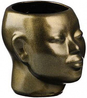 INBLOOM Кашпо цветочное Нефертити, 16x19см, гипс, бронза (164-229) Кашпо