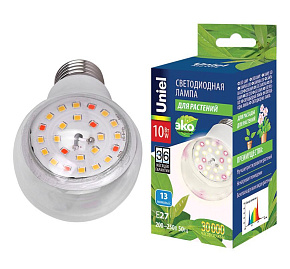 UNIEL (UL-00007404) LED-A60-10W/SPFB/E27/CL PLP30WH Форма "A"