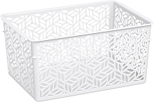 HOMVER Linden универсальная 3,2л, 230х160х110мм (белый) 221313229/01 Корзинка HOMVER Linden универсальная 3,2л, 230х160х110мм (белый) 221313229/01