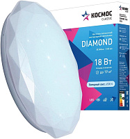 КОСМОС KCDiam18W_6500 Classic DIAMOND 18Вт/230В/6500K/1170Лм 248х48 мм Светодиодный настенно-потолочный светильник