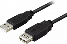 VS (U550) USB2.0 Aвилка-Арозетка, 5,0 м черный Кабель