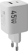 DEFENDER (83245) UPA-145 45W, USB A+C, белый СЗУ