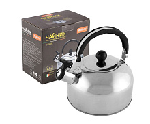 MALLONY Чайник Casual, объем 2.5 л, из нерж стали со свистком, зеркальная полировка (007297) Чайник