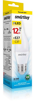 SMARTBUY (SBL-C37Can-12-30K-E27) 12W/3000/E27 Лампа светодиодная