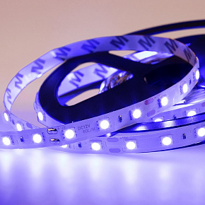 LAMPER (141-463) LED лента 5м открытая, 10 мм, IP23, SMD 5050, 60 LED/m, 12 V, цвет свечения синий LAMPER Лента светодиодная