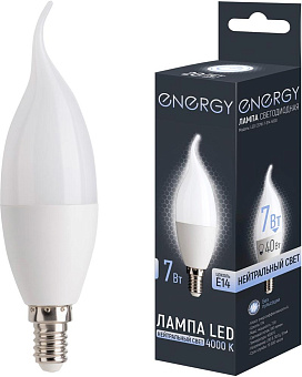 ENERGY LED С37W-7-E14-4000 (109324) Лампа светодиодная