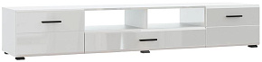 НК-МЕБЕЛЬ GLOSS тумба для ТВ-200 Белый/Белый глянец 71373115 (3 кор.) Модуль для гостиной