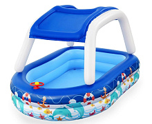 BESTWAY Бассейн надувной с навесом от солнца 54370 SEA CAPTAIN FAMILY POOL (8943) Бассейны
