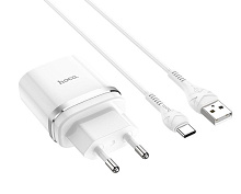 HOCO (6931474716286) C12Qm QC3.0 White + кабель MICRO USB Сетевое ЗУ