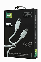 MORE CHOICE (4620202554710) K85aa USB 3.0A PD 60W для Type-C Type-C - 1 м , белый Кабель