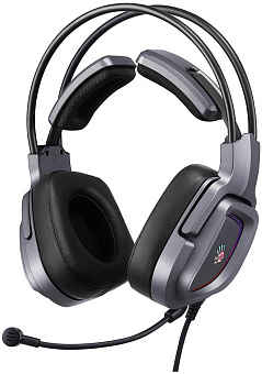 A4TECH Наушники с микрофоном Bloody G575 серый 2м мониторные USB оголовье (G575 USB/ GREY)