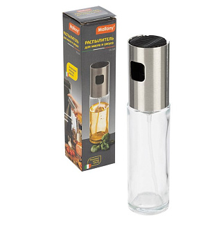 MALLONY Распылитель для масла и уксуса OLIVA, объем 100 мл (стекло, нерж.сталь) (100132) Распылитель для масла и уксуса