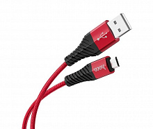 HOCO (6931474710550) X38 USB (m)-microUSB (m) 1.0м - красный Дата-кабель microUSB