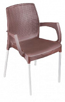 АЛЬТЕРНАТИВА М6365 кресло Прованс (коричневый) Мебель из пластика
