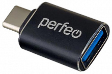 PERFEO (PF_C3006) adapter USB на Type-C c OTG, 3.0 (PF-VI-O009 Black) чёрный Адаптер