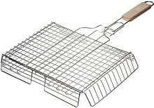 GRINDA Barbecue, 340 х 260 мм, нержавеющая сталь, объемная решетка-гриль (424732) Решетка