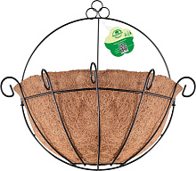MULTIDOM Кашпо навесное "Кокос" VL83-115 Кашпо навесное "Кокос". Размер 25х28см, глубина 13см. MULTIDOM Кашпо навесное "Кокос" VL83-115
