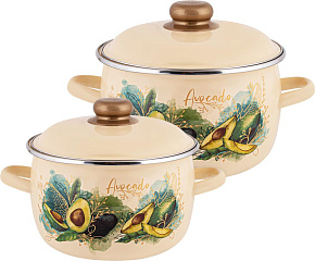 APPETITE N41P123 Avocado эмал (2 предмета) Набор посуды