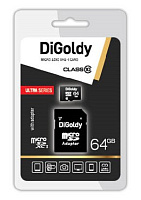 DIGOLDY 64GB MicroSDXC Class10 UHS-1 + адаптер SD Карта памяти