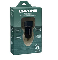 CARLINE CH-2-31A 2хUSB 3.8А Max в прикуриватель 12/24В черный в коробке Автозарядка