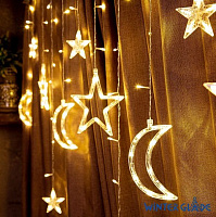 WINTER GLADE Электрическая гирлянда-занавес Winter Glade 123 лампы Тёплый белый CB123 Электрическая гирлянда