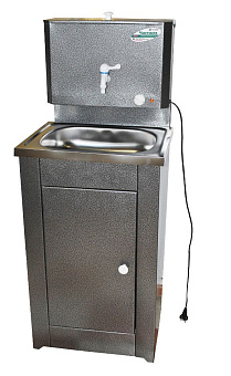 ЧИСТЮЛЯ бак полимерное покр. с ЭВН+мойка нерж. серебро Умывальник