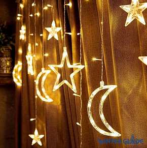 WINTER GLADE Электрическая гирлянда-занавес Winter Glade 123 лампы Тёплый белый CB123 Электрическая гирлянда