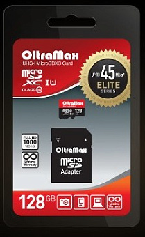 OLTRAMAX MicroSDXC 128GB Class 10 UHS-1 Elite [OM128GCSDXC10UHS-1-ElU1] Карта памяти