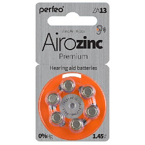 PERFEO ZA13-6BL AIROZINC PREMIUM (6) Элементы питания