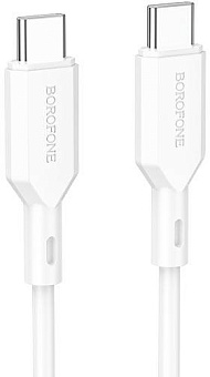 BOROFONE (6974443384536) BX70 USB 3.0A 60W для Type-C Type-C White 1 м Кабель