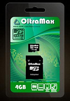 OLTRAMAX MicroSDHC 4GB Class4 + адаптер SD [OM004GCSDHC4-AD]