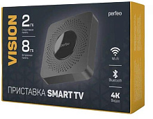 PERFEO (PF_A4559) "VISION 2/8", черный Perfeo SMART TV BOX приставка "VISION 2/8",Allwinner H618,Android 12, 2Gb/8Gb,Пульт Bluetooth