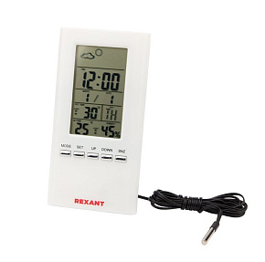 REXANT (70-0513) S3331SC МЕТЕОСТАНЦИЯ КОМНАТНО-УЛИЧНАЯ С ПРОВОДНЫМ ДАТЧИКОМ Метеостанции REXANT (70-0513) S3331SC МЕТЕОСТАНЦИЯ КОМНАТНО-УЛИЧНАЯ С ПРОВ