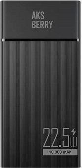 AKSBERRY (6900287710026) E102 Riffles PD22,5w 10000 mAh (черный) Повербанк