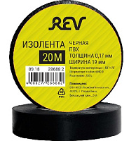 REV 28688 2 Изолента ПВХ 0,18х19мм Черная 20м Profi Изолента ПВХ