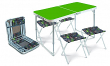 NIKA Набор стол+стулья (ССТ-К2/6 Принт "с дубовыми листьями") Набор стол+стулья