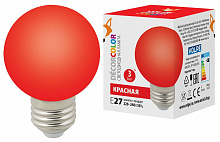 VOLPE LED-G60-3W/RED/E27/FR/С