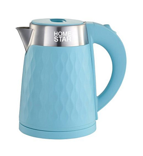 HOMESTAR HS-1021 blue (1,7л. металл/пластик) Чайник электрическикй